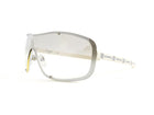 Chanel Sport Vintage 2000's White Grey Gradient Shield Sunglasses