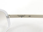 Chanel Sport Vintage 2000's White Grey Gradient Shield Sunglasses