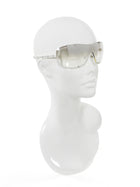 Chanel Sport Vintage 2000's White Grey Gradient Shield Sunglasses