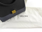 Celine Blue White Black Tricolor Denim and Leather Small Trapeze Two Way Bag
