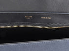Celine Blue White Black Tricolor Denim and Leather Small Trapeze Two Way Bag