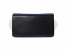 Celine Blue White Black Tricolor Denim and Leather Small Trapeze Two Way Bag