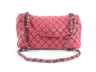 Chanel Fuchsia Pink Calfskin Bubble Quilt Medium Flap Bag