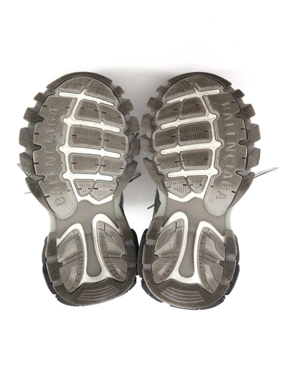 Balenciaga Grey and White Combo Track Sneakers - 36