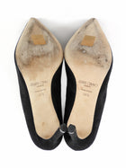 Jimmy Choo Black Suede Love 100 Pointed Pumps - 38.5
