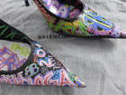 Balenciaga Black Multicolor Graffiti Print Pointed Toe Pumps - 37