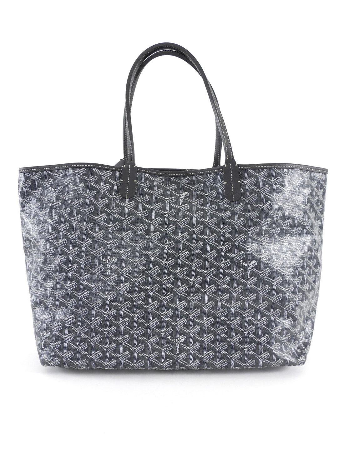 Goyard Grey Goyardine Coated Canvas Saint Louis PM Tote with Pouch