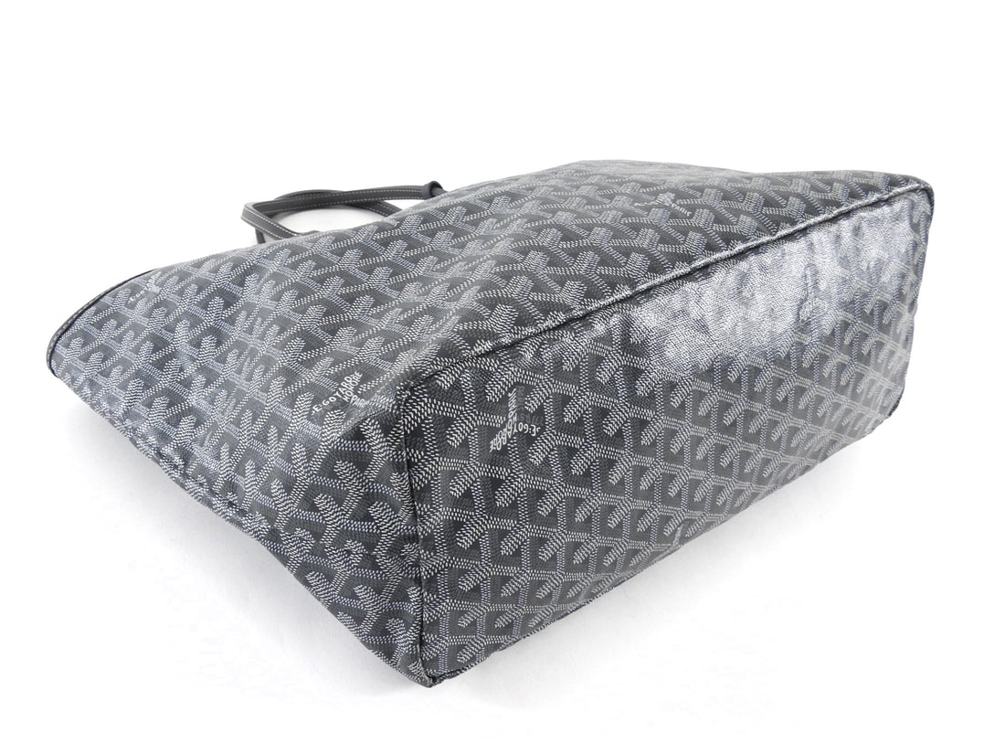 Goyard Grey Goyardine Coated Canvas Saint Louis PM Tote with Pouch