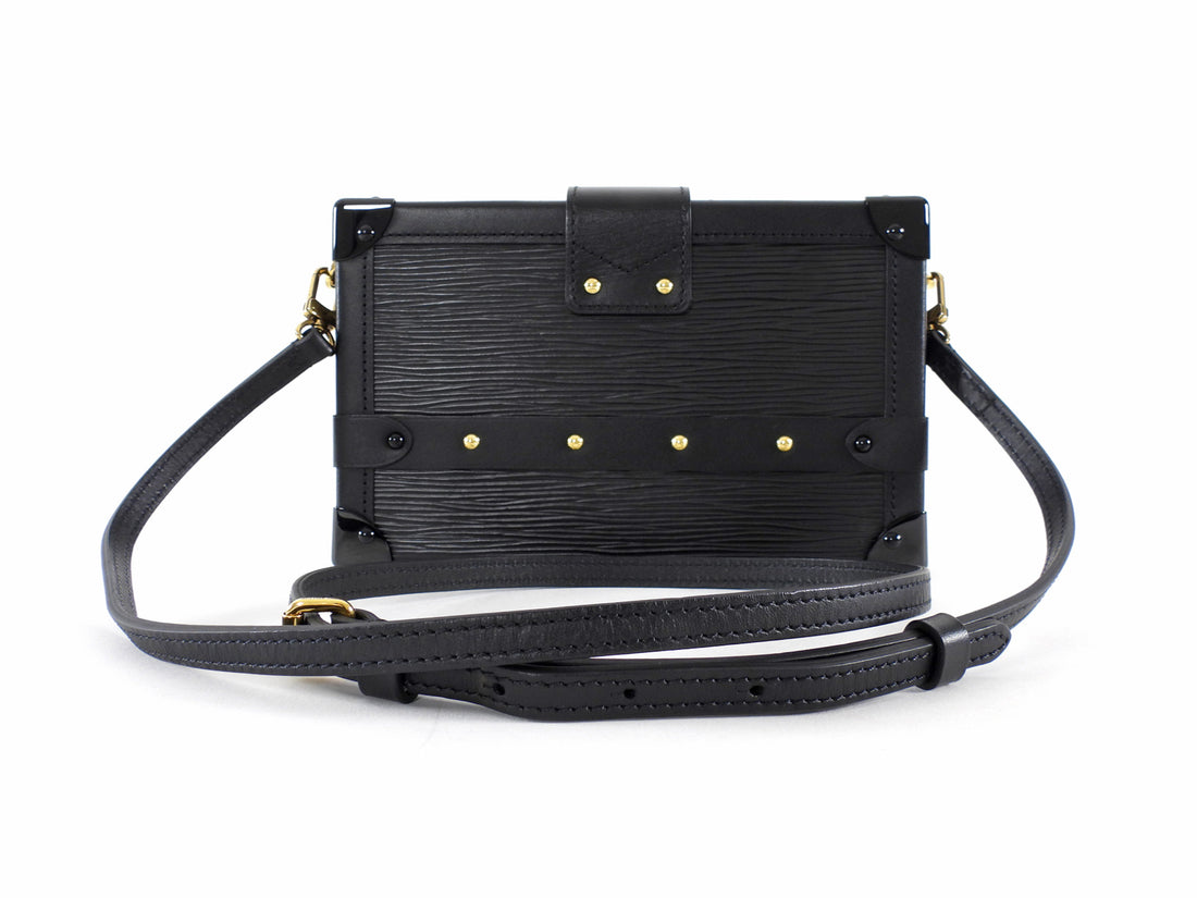 Louis Vuitton Black Epi Leather Petite Malle Bag