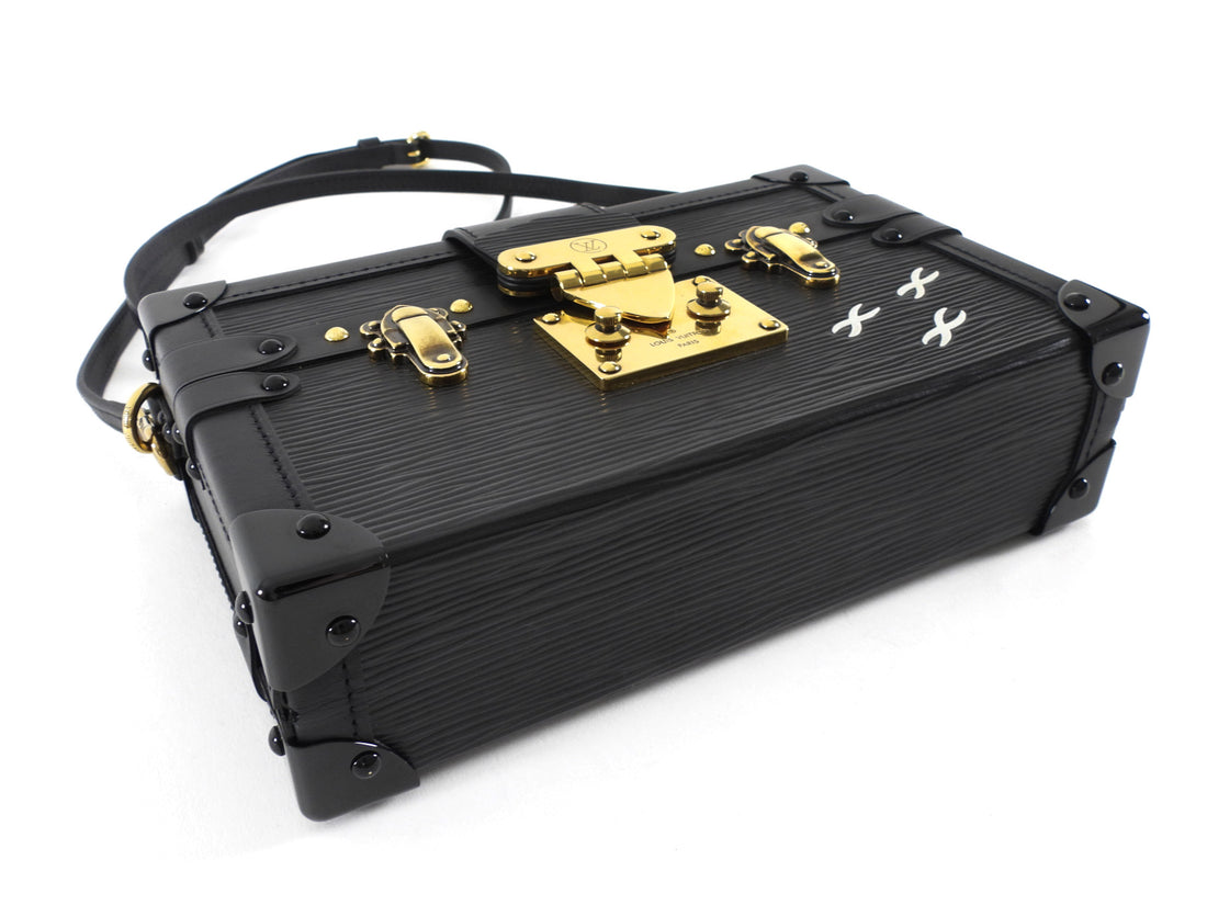 Louis Vuitton Black Epi Leather Petite Malle Bag