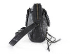 Balenciaga Black Lambskin Leather Classic Motocross First Bag