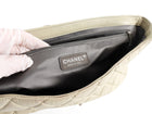 Chanel Seoul Coco Ivory Beige Quilted Lambskin Jumbo Rain Flap Bag