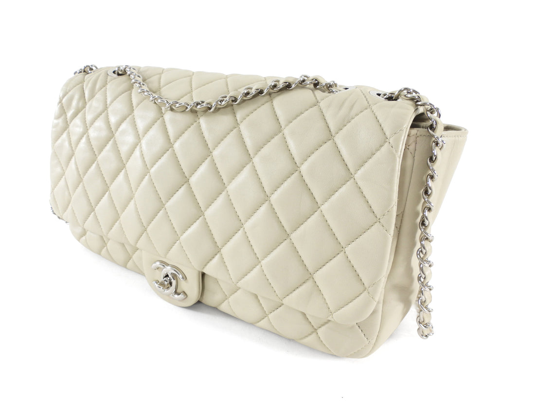 chanel coco rain flap bag Chanel Seoul Coco Ivory Beige Quilted Lambskin Jumbo Rain Flap Bag – I MISS YOU VINTAGE