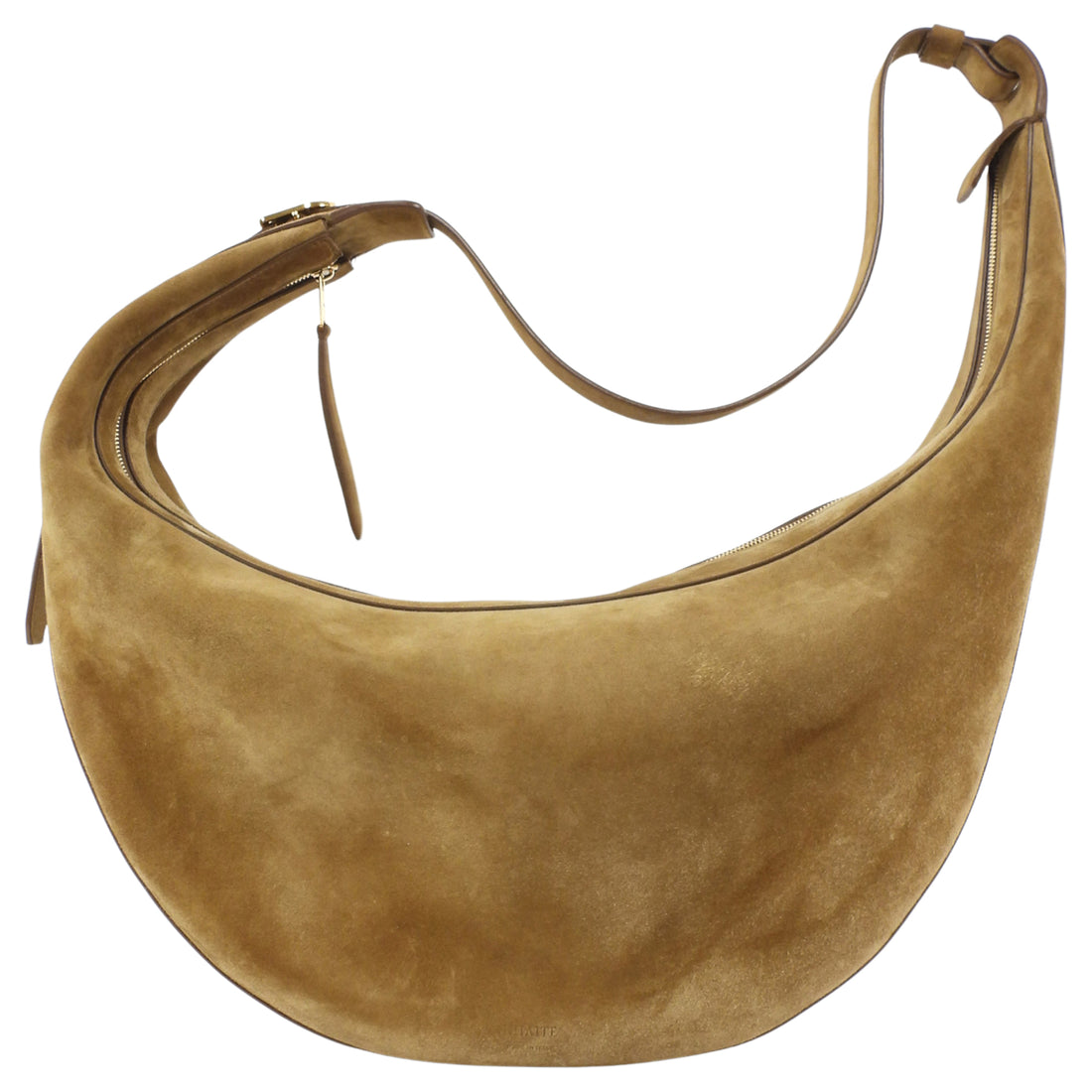 Khaite Brown Suede Leather Augustina Hobo Shoulder Bag