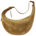 Khaite Brown Suede Leather Augustina Hobo Shoulder Bag