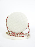Chanel 2019 C Runway Red and White La Pausa Lifesaver Round Bag