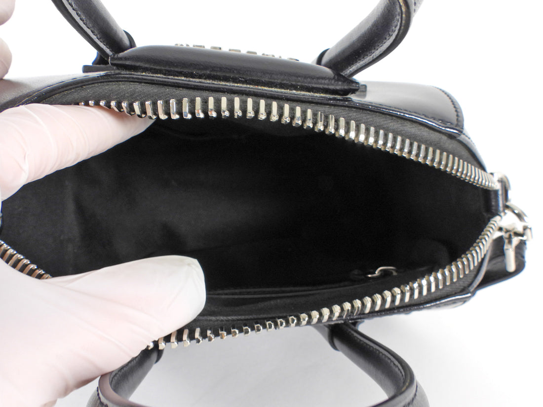 Givenchy Black Leather Mini Antigona Two Way Bag