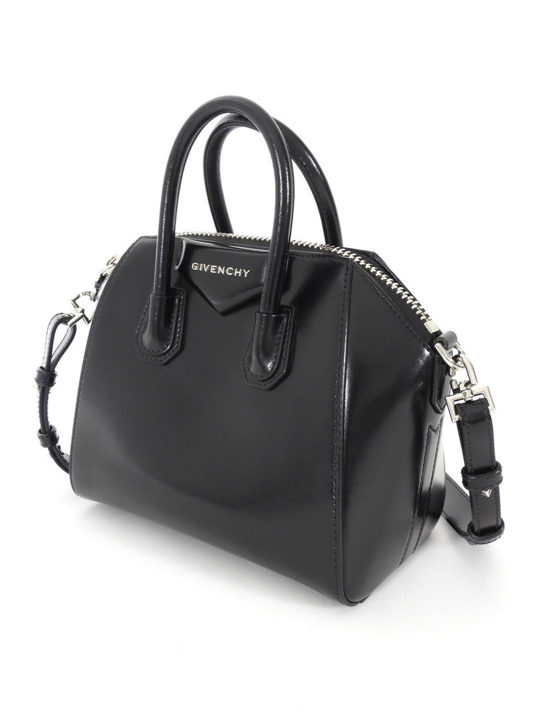 Givenchy Black Leather Mini Antigona Two Way Bag