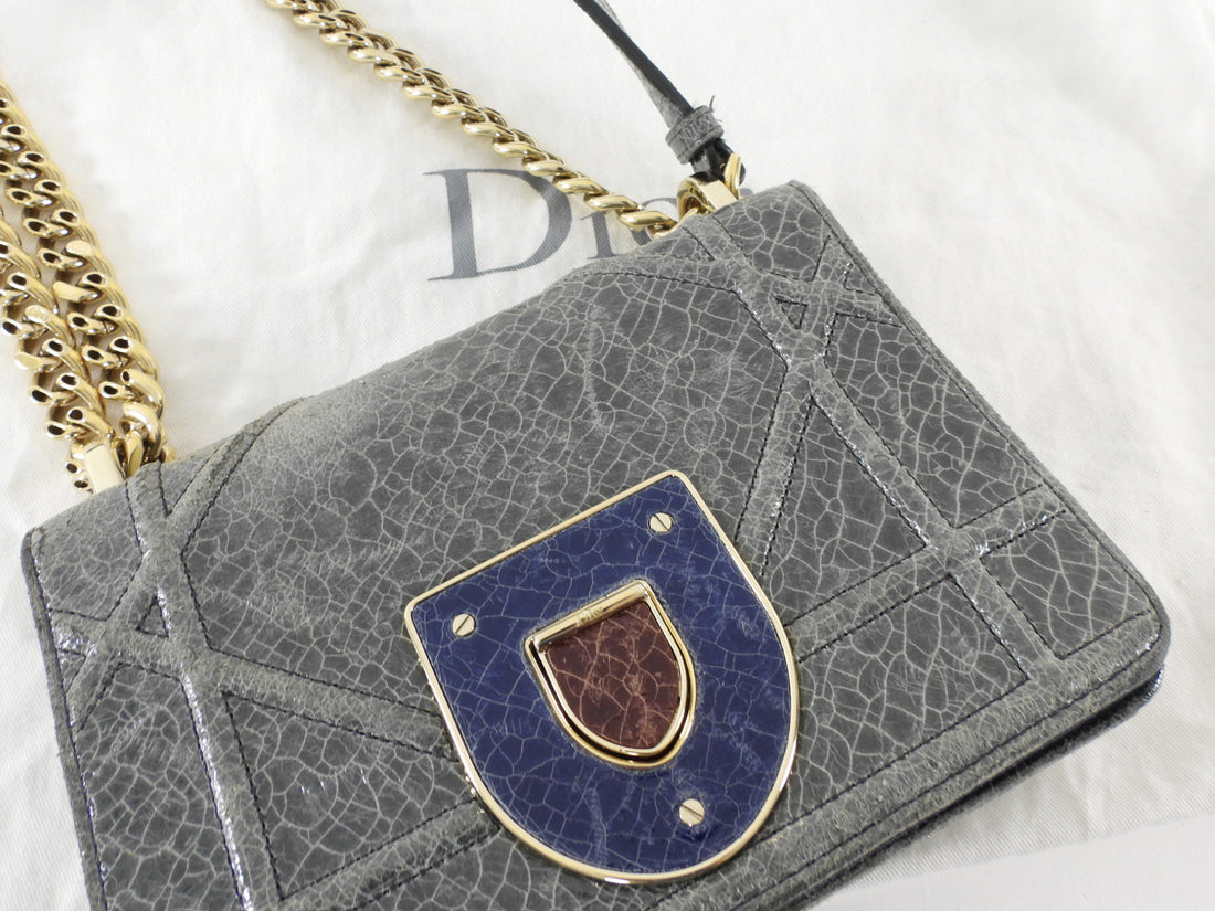 Christian Dior Slate Grey Ceramic Effect Deerskin Diorama Club