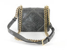 Christian Dior Slate Grey Ceramic Effect Deerskin Diorama Club Flap Chain Shoulder Bag