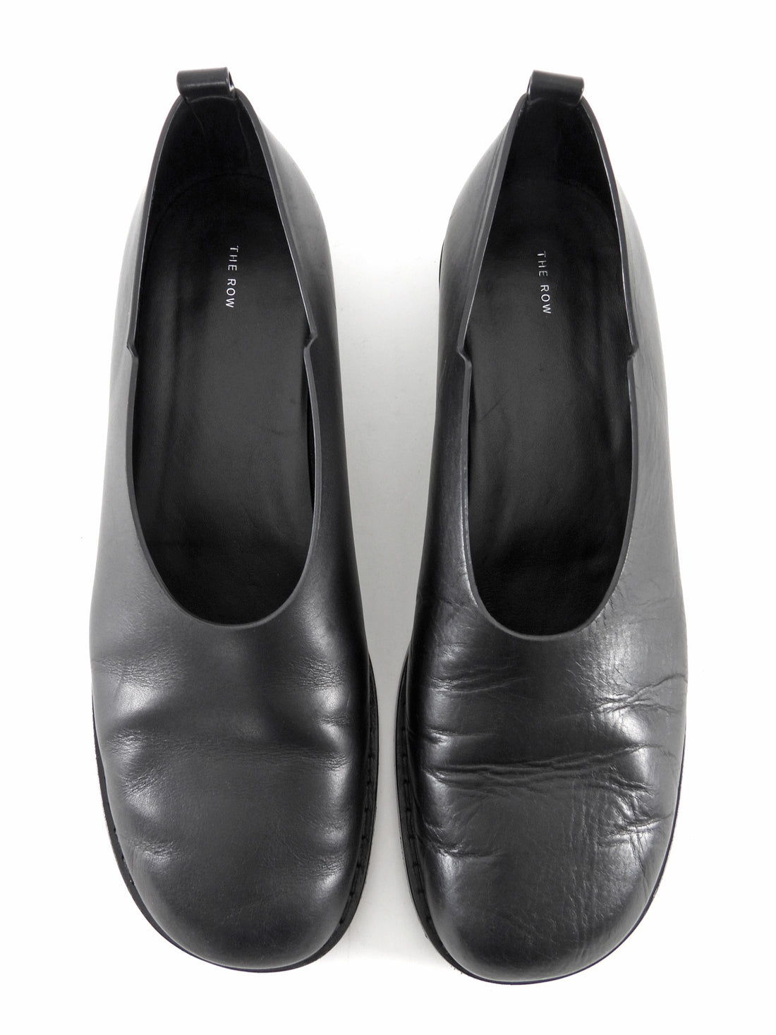 The Row Black Leather Monceau Leather Loafers - 41