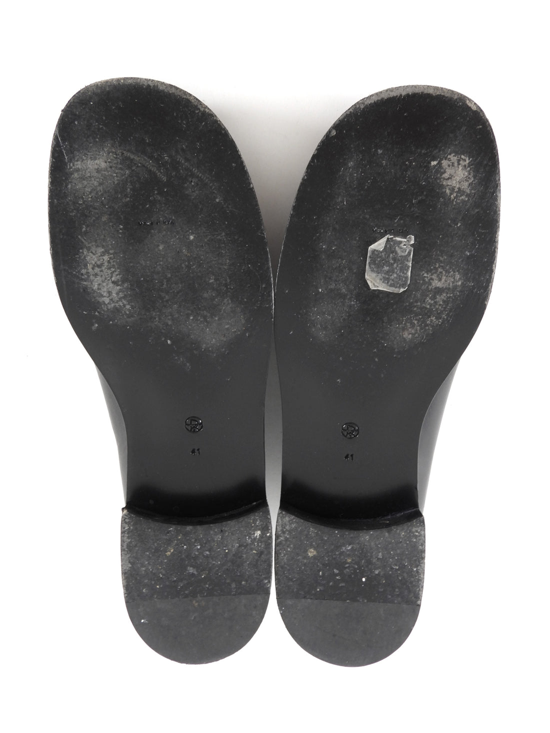 The Row Black Leather Monceau Leather Loafers - 41