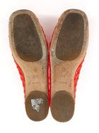 The Row Red Translucent Fishnet Jelly Vinyl Mara Flat Sandals - 37.5