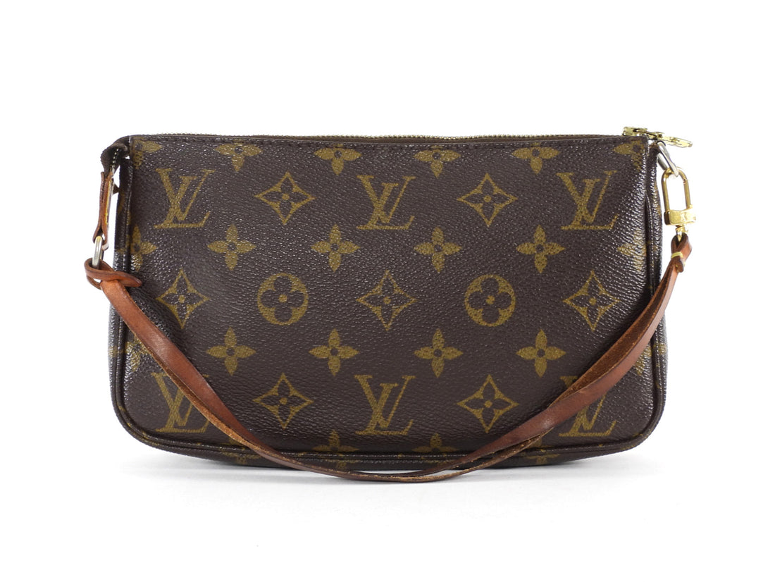 Louis Vuitton Brown 2001 Vintage Monogram Pochette Accessoires Bag