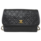Chanel Black Quilted Lambskin Single Flap Chain Bag