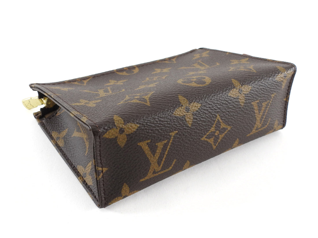 Louis Vuitton Brown Monogram Coated Canvas Toiletry 15cm Pochette Bag