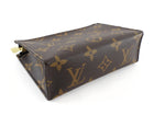Louis Vuitton Brown Monogram Coated Canvas Toiletry 15cm Pochette Bag
