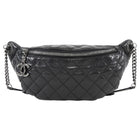 Chanel Black Quilted Lambskin Banane Waist Bag Fanny Pack
