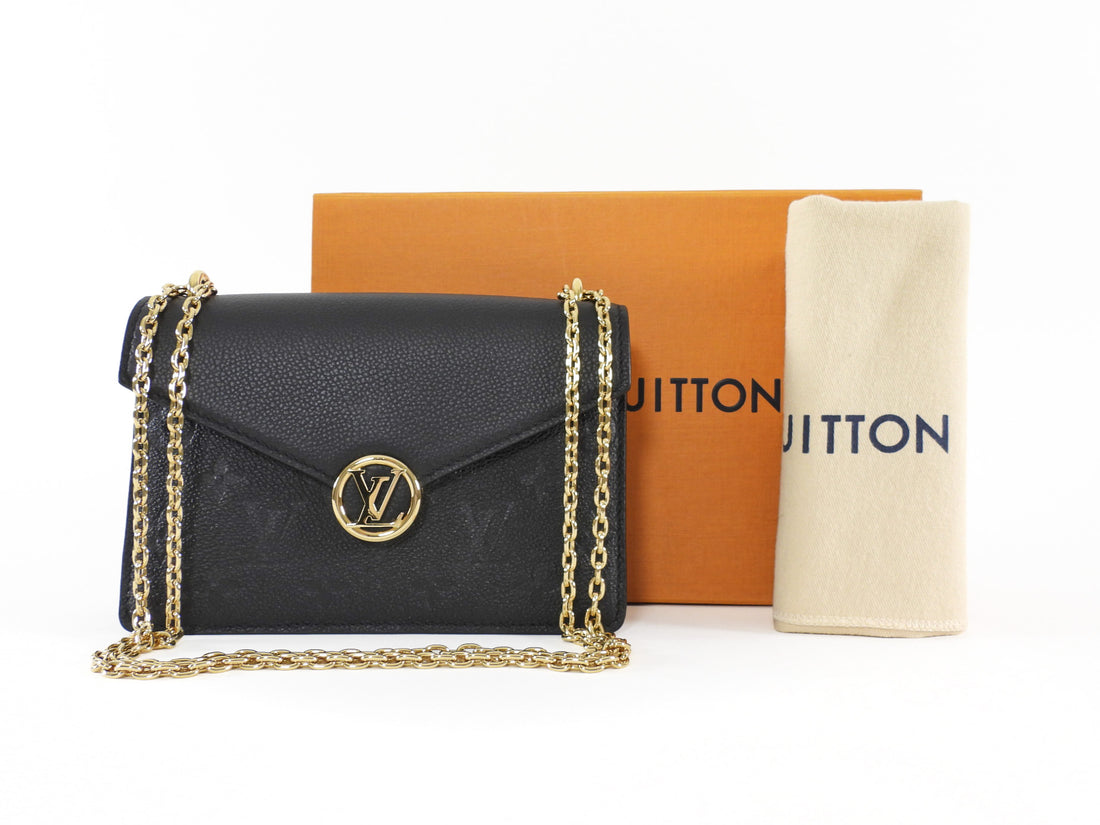 Louis Vuitton Black Empriente Leather Rosy Wallet on Chain Bag