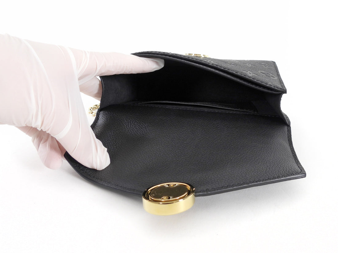 Louis Vuitton Black Empriente Leather Rosy Wallet on Chain Bag