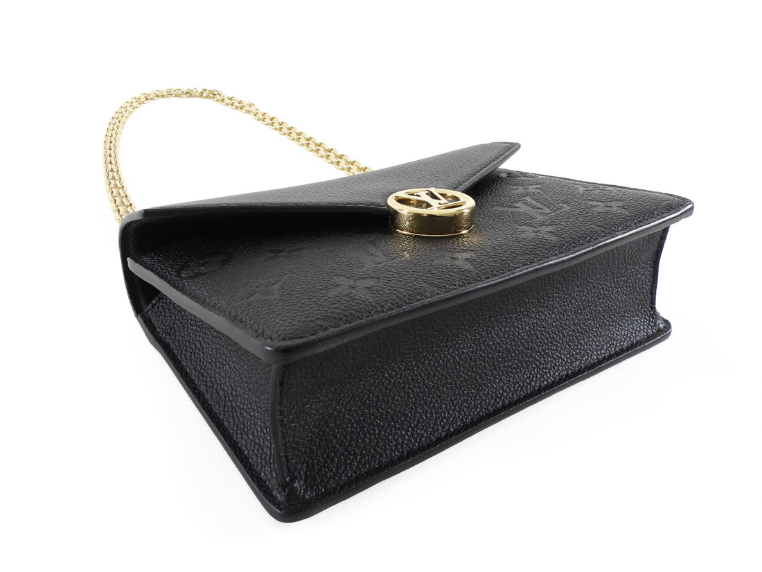 Louis Vuitton Black Empriente Leather Rosy Wallet on Chain Bag