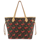 Louis Vuitton Brown Red x Takashi Murakami Cerises Monogram Neverfull MM Tote MM