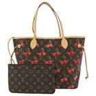 Louis Vuitton Brown Red x Takashi Murakami Cerises Monogram Neverfull MM Tote MM