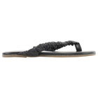 Tkees Black Scrunch Leather Savanna Thong Sandals - US 7 /  EU 38