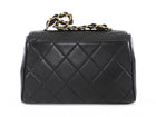 Chanel Vintage 1994 Black Leather Medium Kelly Top Handle Flap Bag