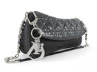 Christian Dior Vintage 2001 Perforated Cannage Leather Denim Baguette Bag