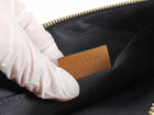Givenchy Beige Brown Logo Stripe Bonded Canvas Medium Pouch Medium