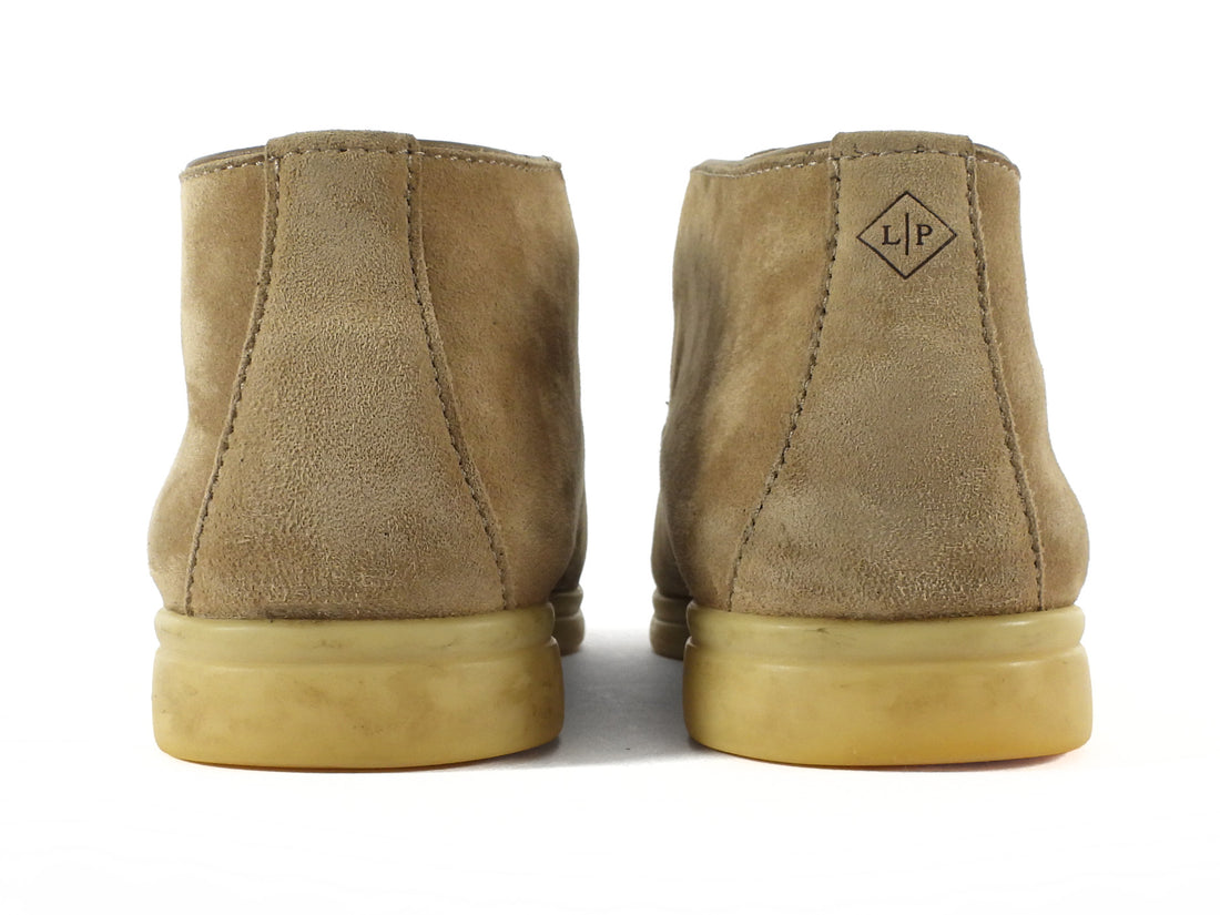 Loro Piana Beige Suede Open Walk Ankle Boots - 37