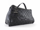 Chanel Black CC Quilted Leather Crave Chain Hobo Bag