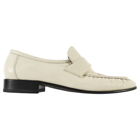 The Row Ivory Soft Leather Loafers - 36.5