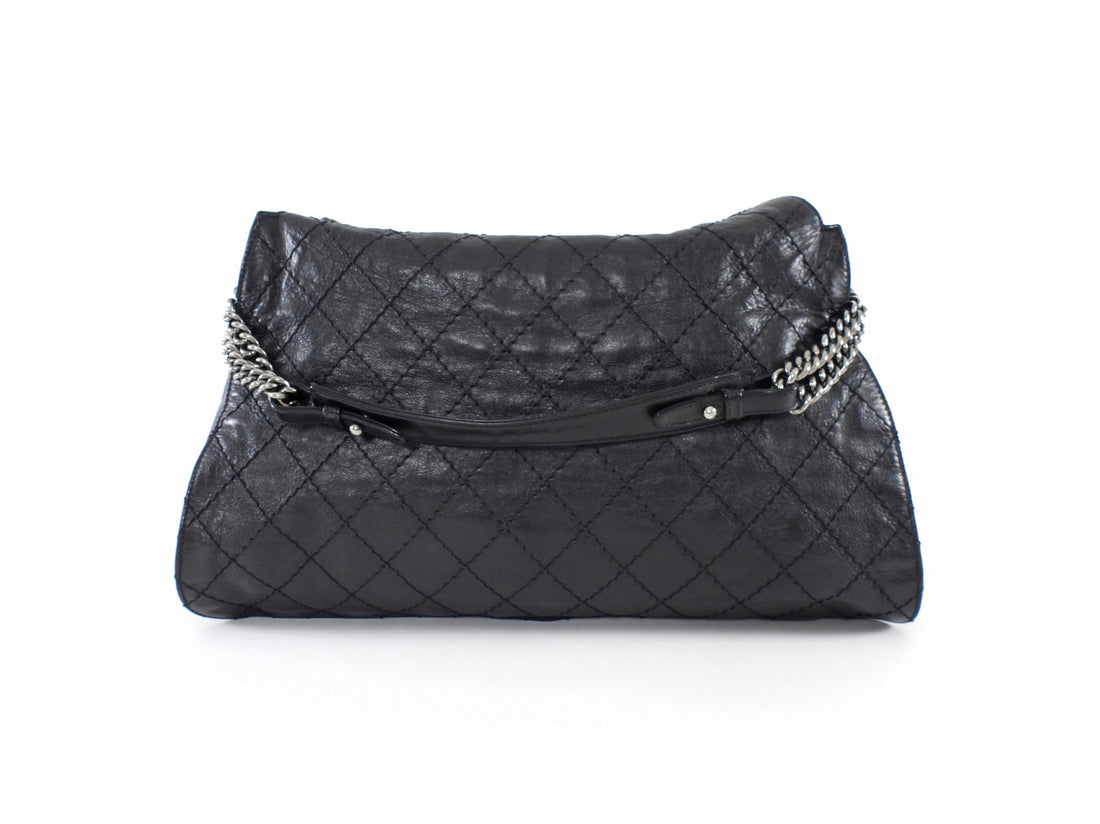 Chanel Black CC Quilted Leather Crave Chain Hobo Bag