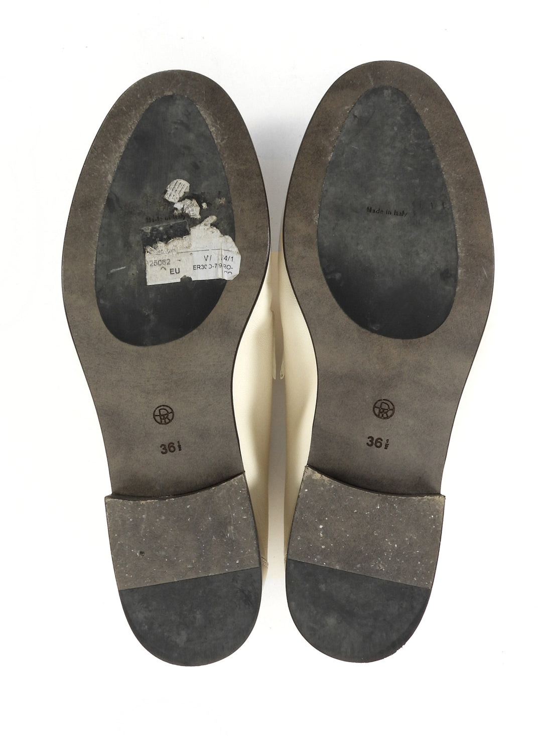 The Row Ivory Soft Leather Loafers - 36.5