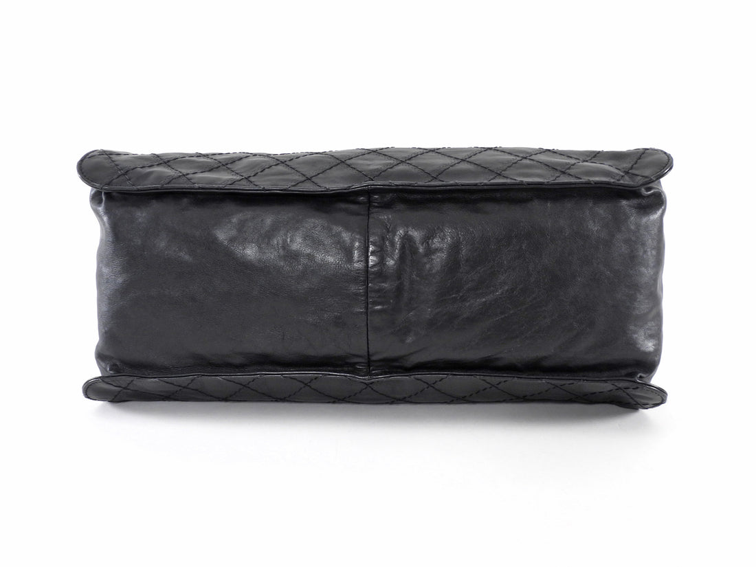 Chanel Black CC Quilted Leather Crave Chain Hobo Bag