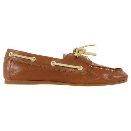 Jamie Haller Brown Leather The Boat Loafer Shoes - 37