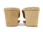 Tony Bianco Tan Wheat Suede Leather Swift Wedge Mule Thong Sandals - 6.5