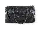 Chanel Black CC Glazed Leather Large Twisted East/West Chain Tote Bag